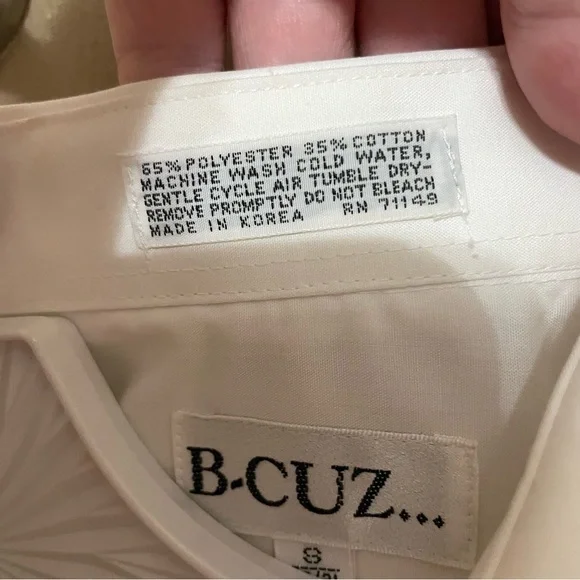 B. Cuz Vintage Button Up Zebra Safari Size S - Picture 3 of 7